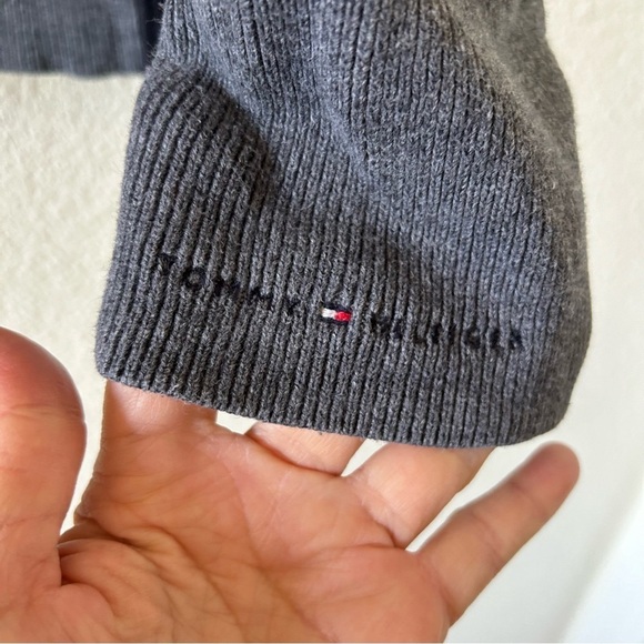 VTG Tommy Hilfiger Women’s Knit Sweater Large Blue Gray 90d y2k Pullover - Picture 4 of 9